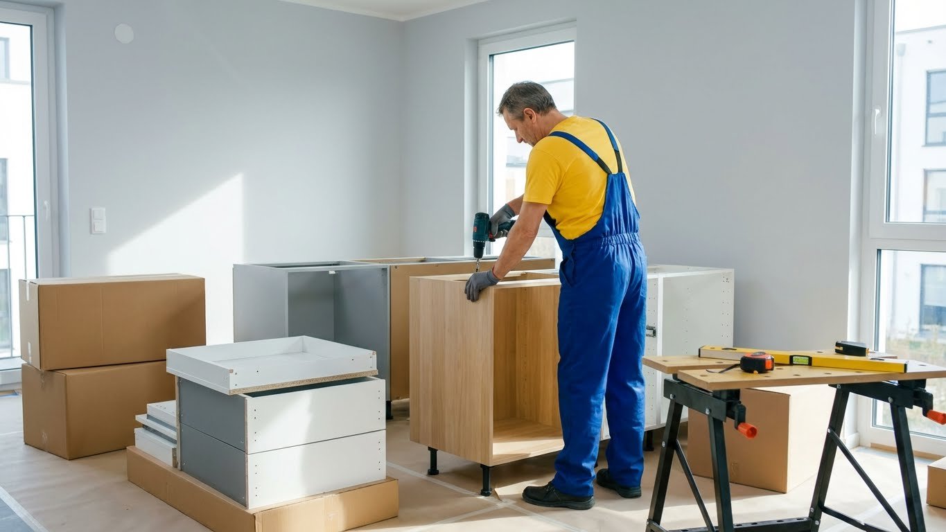 Küchenumbau in Leipzig durch Erweiterung von Küchenschränken und Modulen